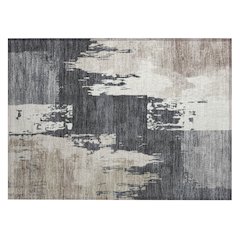 Machine Washable Indoor/Outdoor Chantille ACN2347 Gray 1'8" x 2'6" Rug