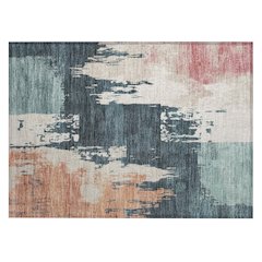 Machine Washable Indoor/Outdoor Chantille ACN2347 Teal 1'8" x 2'6" Rug