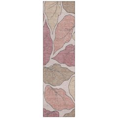 Machine Washable Indoor/Outdoor Chantille ACN2348 Pink 2'3" x 7'6" Runner Rug