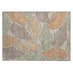 Machine Washable Indoor/Outdoor Chantille ACN2348 Orange 1'8" x 2'6" Rug