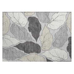 Machine Washable Indoor/Outdoor Chantille ACN2348 Gray 1'8" x 2'6" Rug