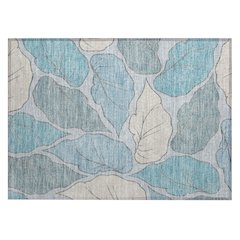 Machine Washable Indoor/Outdoor Chantille ACN2348 Teal 1'8" x 2'6" Rug