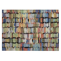 Machine Washable Indoor/Outdoor Chantille ACN2349 Black 1'8" x 2'6" Rug