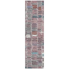 Machine Washable Indoor/Outdoor Chantille ACN2349 Pink 2'3" x 7'6" Runner Rug