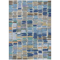 Machine Washable Indoor/Outdoor Chantille ACN2349 Blue 2'6" x 3'10" Rug