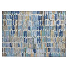 Machine Washable Indoor/Outdoor Chantille ACN2349 Blue 1'8" x 2'6" Rug