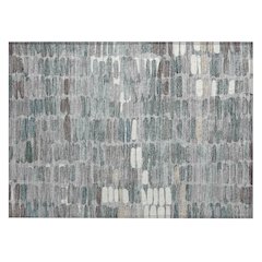 Machine Washable Indoor/Outdoor Chantille ACN2349 Gray 1'8" x 2'6" Rug
