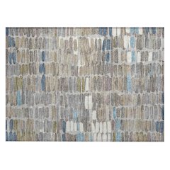 Machine Washable Indoor/Outdoor Chantille ACN2349 Brown 1'8" x 2'6" Rug