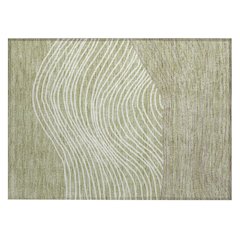 Machine Washable Indoor/Outdoor Chantille ACN2350 Green 1'8" x 2'6" Rug