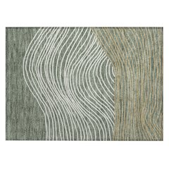 Machine Washable Indoor/Outdoor Chantille ACN2350 Green 1'8" x 2'6" Rug