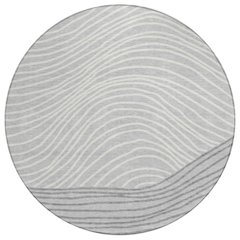 Machine Washable Indoor/Outdoor Chantille ACN2350 Gray 8' x 8' Round Rug