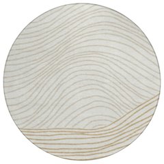 Machine Washable Indoor/Outdoor Chantille ACN2350 Ivory 8' x 8' Round Rug