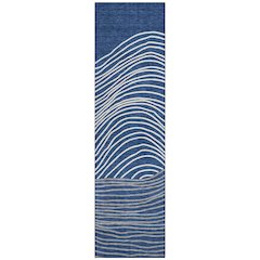 Machine Washable Indoor/Outdoor Chantille ACN2350 Blue 2'3" x 7'6" Runner Rug
