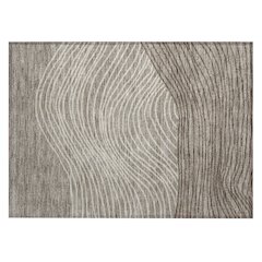 Machine Washable Indoor/Outdoor Chantille ACN2350 Brown 1'8" x 2'6" Rug