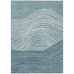 Machine Washable Indoor/Outdoor Chantille ACN2350 Teal 2'6" x 3'10" Rug