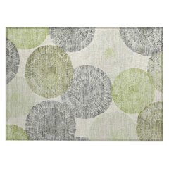 Machine Washable Indoor/Outdoor Chantille ACN2351 Green 1'8" x 2'6" Rug