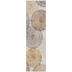 Machine Washable Indoor/Outdoor Chantille ACN2351 Orange 2'3" x 7'6" Runner Rug