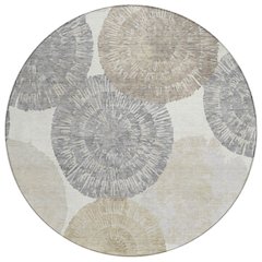 Machine Washable Indoor/Outdoor Chantille ACN2351 Ivory 8' x 8' Round Rug