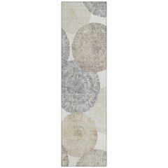 Machine Washable Indoor/Outdoor Chantille ACN2351 Ivory 2'3" x 7'6" Runner Rug