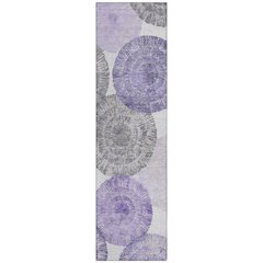 Machine Washable Indoor/Outdoor Chantille ACN2351 Purple 2'3" x 7'6" Runner Rug