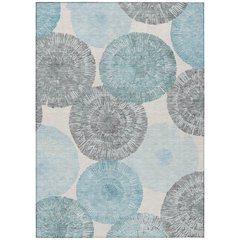 Machine Washable Indoor/Outdoor Chantille ACN2351 Teal 2'6" x 3'10" Rug