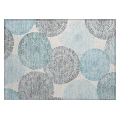 Machine Washable Indoor/Outdoor Chantille ACN2351 Teal 1'8" x 2'6" Rug