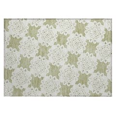 Machine Washable Indoor/Outdoor Chantille ACN2352 Green 1'8" x 2'6" Rug