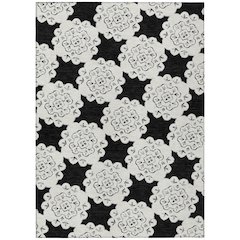 Machine Washable Indoor/Outdoor Chantille ACN2352 Black 2'6" x 3'10" Rug