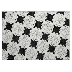 Machine Washable Indoor/Outdoor Chantille ACN2352 Black 1'8" x 2'6" Rug