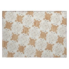 Machine Washable Indoor/Outdoor Chantille ACN2352 Orange 1'8" x 2'6" Rug