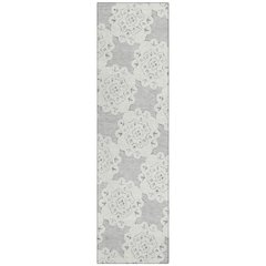 Machine Washable Indoor/Outdoor Chantille ACN2352 Gray 2'3" x 7'6" Runner Rug