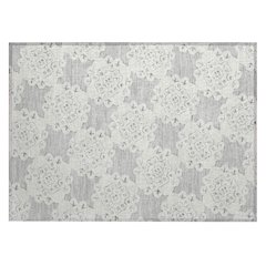 Machine Washable Indoor/Outdoor Chantille ACN2352 Gray 1'8" x 2'6" Rug