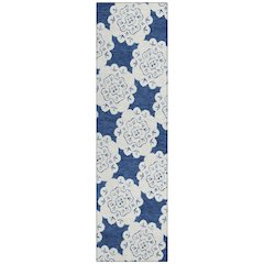 Machine Washable Indoor/Outdoor Chantille ACN2352 Blue 2'3" x 7'6" Runner Rug
