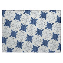 Machine Washable Indoor/Outdoor Chantille ACN2352 Blue 1'8" x 2'6" Rug