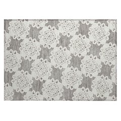 Machine Washable Indoor/Outdoor Chantille ACN2352 Brown 1'8" x 2'6" Rug