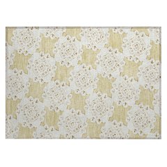 Machine Washable Indoor/Outdoor Chantille ACN2352 Gold 1'8" x 2'6" Rug