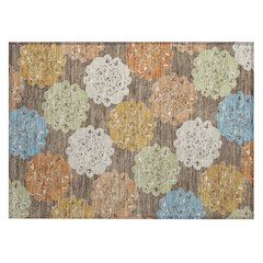 Machine Washable Indoor/Outdoor Chantille ACN2353 Brown 1'8" x 2'6" Rug