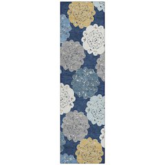 Machine Washable Indoor/Outdoor Chantille ACN2353 Blue 2'3" x 7'6" Runner Rug