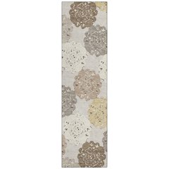 Machine Washable Indoor/Outdoor Chantille ACN2353 Ivory 2'3" x 7'6" Runner Rug