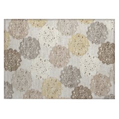 Machine Washable Indoor/Outdoor Chantille ACN2353 Ivory 1'8" x 2'6" Rug
