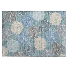 Machine Washable Indoor/Outdoor Chantille ACN2353 Teal 1'8" x 2'6" Rug