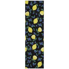 Machine Washable Indoor/Outdoor Chantille ACN2354 Black 2'3" x 7'6" Runner Rug