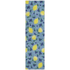 Machine Washable Indoor/Outdoor Chantille ACN2354 Blue 2'3" x 7'6" Runner Rug