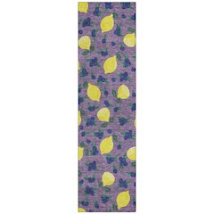 Machine Washable Indoor/Outdoor Chantille ACN2354 Purple 2'3" x 7'6" Runner Rug