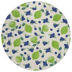 Machine Washable Indoor/Outdoor Chantille ACN2354 Ivory 8' x 8' Round Rug