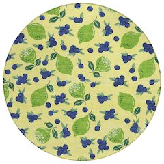 Machine Washable Indoor/Outdoor Chantille ACN2354 Gold 8' x 8' Round Rug