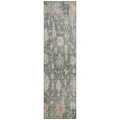 Machine Washable Indoor/Outdoor Chantille ACN2355 Green 2'3" x 7'6" Runner Rug