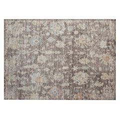 Machine Washable Indoor/Outdoor Chantille ACN2355 Brown 1'8" x 2'6" Rug