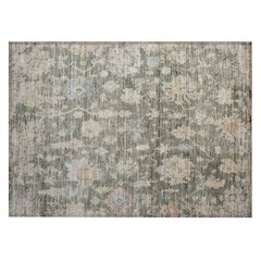 Machine Washable Indoor/Outdoor Chantille ACN2355 Green 1'8" x 2'6" Rug