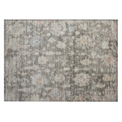 Machine Washable Indoor/Outdoor Chantille ACN2355 Gray 1'8" x 2'6" Rug